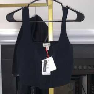 Women’s Black cropped sweater like top